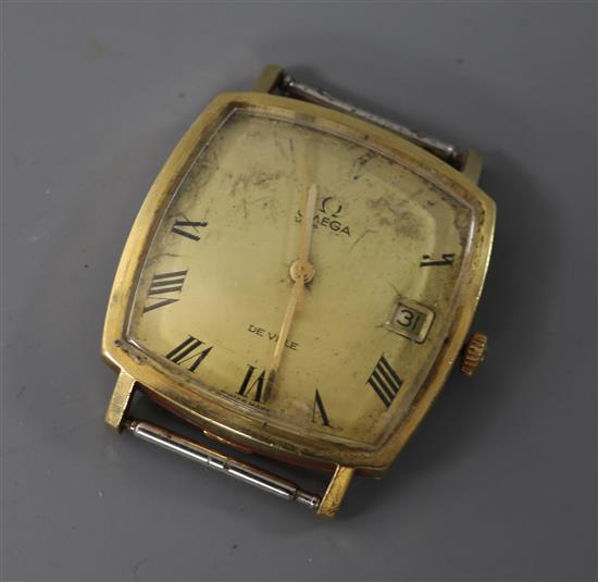 A gentlemans 1960s 18ct gold Omega De Ville movement c.562. (a.f.).